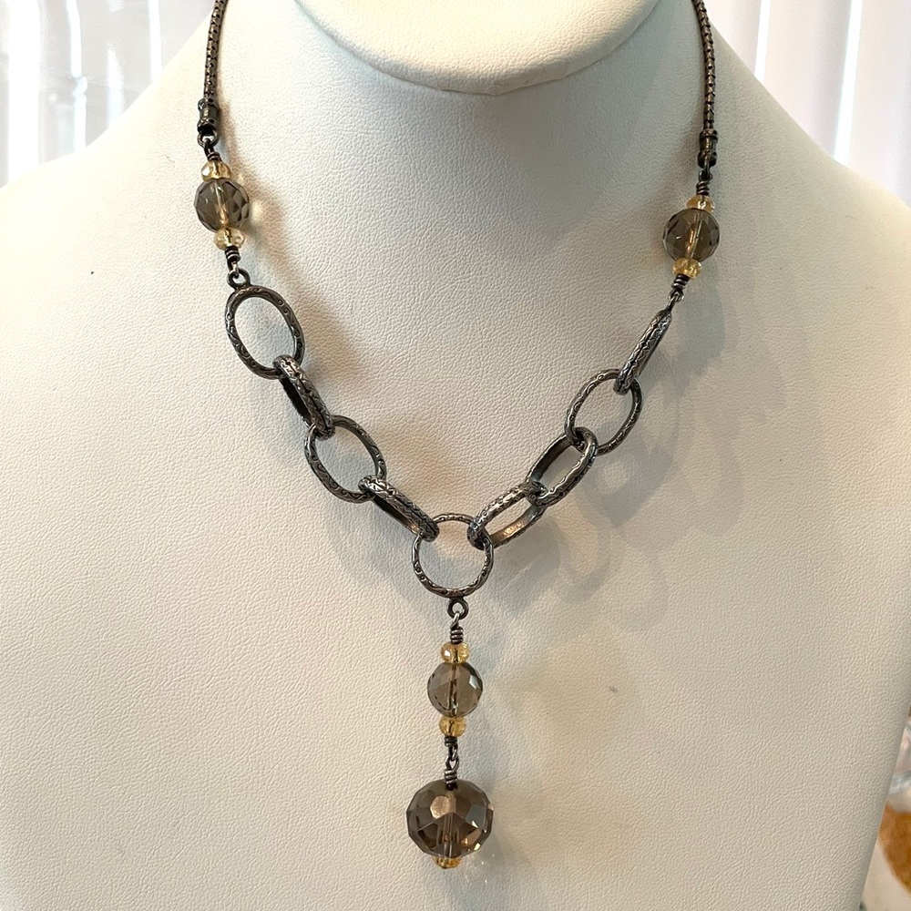 Silpada SS Smokey Topaz Necklace